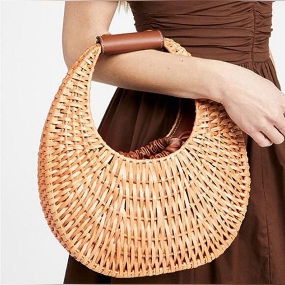 Ramla Ocean Perfect summer bag 100% Raffia100% Vegan Leather - Picture 6 of 8